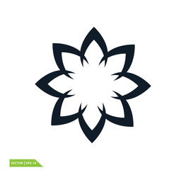 Lotus icon vector logo template