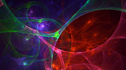 Fractal 3D rendering abstract and shiny background