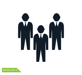 People icon vector logo template