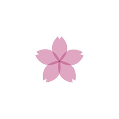 sakura flower icon logo vector