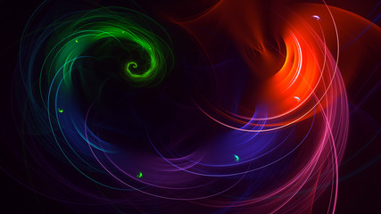 Fractal 3D rendering abstract and shiny background