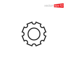 Gear Setting Icon Design Vector