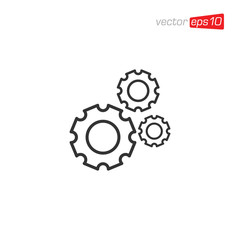 Gear Setting Icon Design Vector