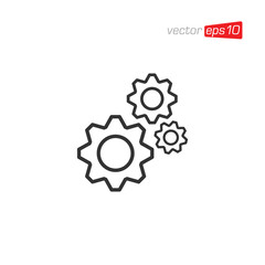 Gear Setting Icon Design Vector
