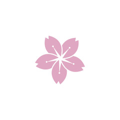 Obraz na płótnie Canvas sakura flower icon logo vector