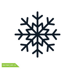Snow icon vector logo template