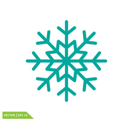 Snow icon vector logo template