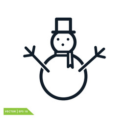 Snow icon vector logo template