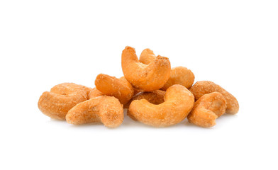 Cashews isolated on white background