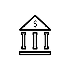 Bank icon vector sign and symbol