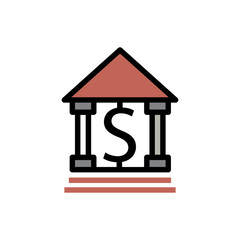 Bank icon vector sign and symbol