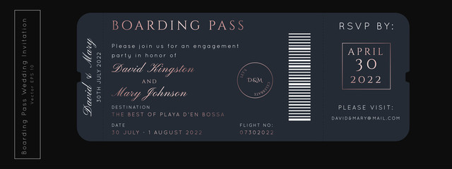 Destination Wedding Pass Vector