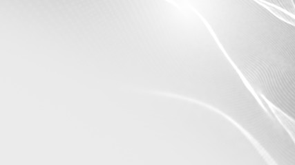 Dot white gray wave light technology texture background. Abstract big data digital concept. 3d rendering.