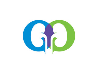 Fototapeta premium Lungs Care Logo Template Design 