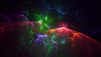 Fractal 3D rendering abstract gold bright background