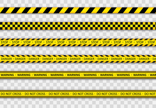 Warning striped line.