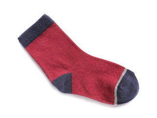 Cotton sock on white background