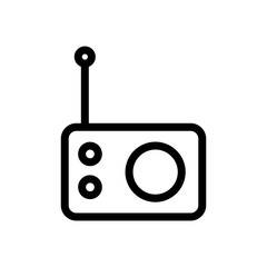 radio icon vector. Thin line sign. Isolated contour symbol illustration