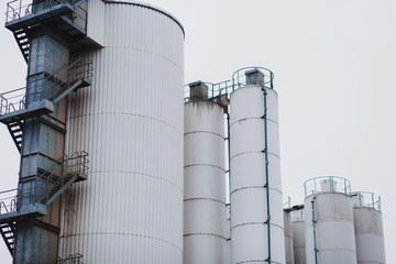 chemical plant. industrial metal structure