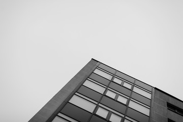 Black and White image of office building