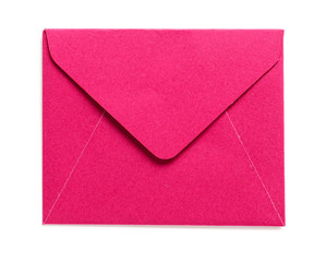 Paper envelope on white background