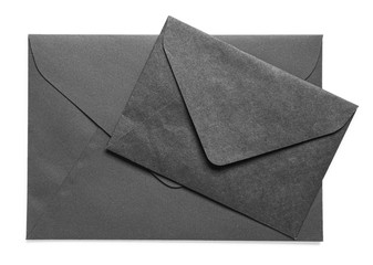 Paper envelopes on white background