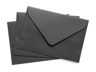Paper envelopes on white background