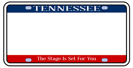 Blank Tennessee State License Plate