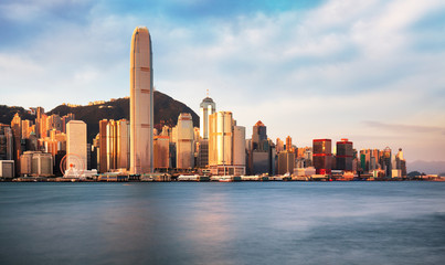 Obraz premium Hongkong panoramę na wschód od strony kowloon, port Victoria