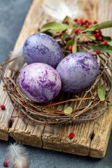 Obraz na płótnie Canvas Colorful Easter eggs close-up.