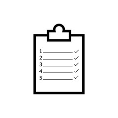 Check list icon isolated on white background