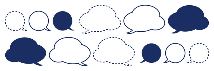 吹き出し（紺）