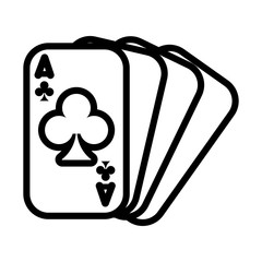 casino poker cards with clovers