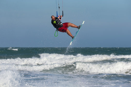 Kitesurfer In Action