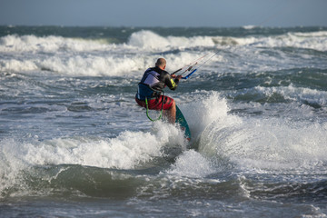 Kitesurfer In Action