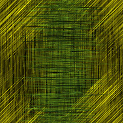 Diagonal grunge striped seamless pattern in green, yellow, black colors