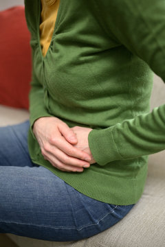 Woman Stomach Painful Sign Of Ovarian Pain