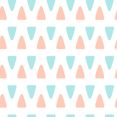 Seamless geometric pattern with triangles in Scandinavian style.