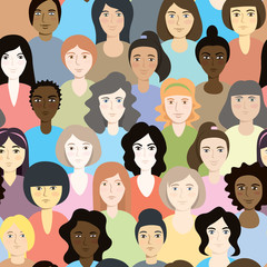 Modern Vector Illustration Of Feminist Women