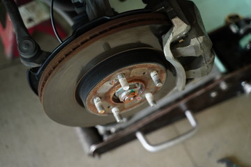 Obraz premium Car's disc brake design and details