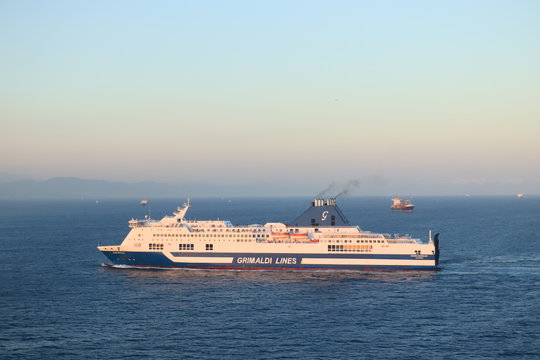 Barcelona, Spain - september 24th 2019: Smeralda Cruise Grimaldi Lines