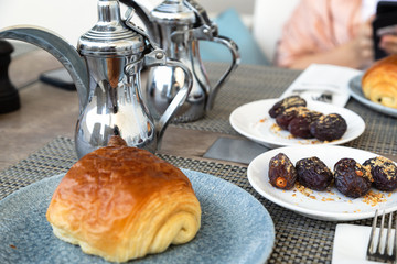 Dates fruit and Arabic coffee