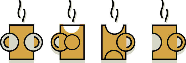 coffee icons, vector illustration