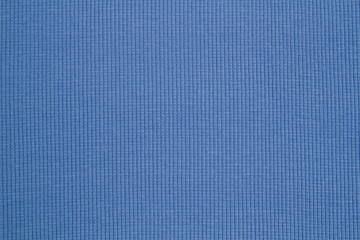 Fabric cotton fold, top view. Blue textile