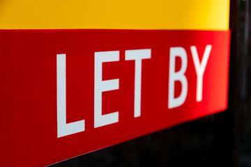 Let By Rental Real Estate Agents Sign or Board