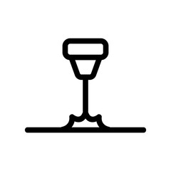 Laser welding cutting icon vector. Thin line sign. Isolated contour symbol illustration