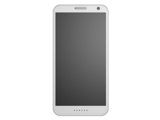 white smartphone on a white background