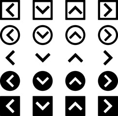 矢印アイコン 四方向セット