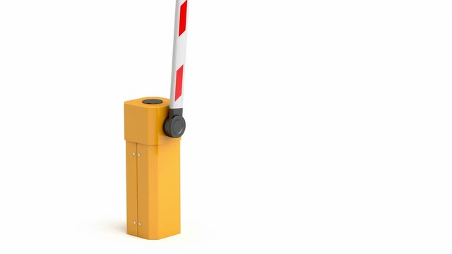 Boom barrier on white background