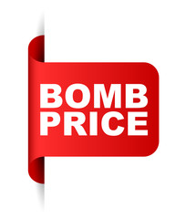 red vector banner bomb price